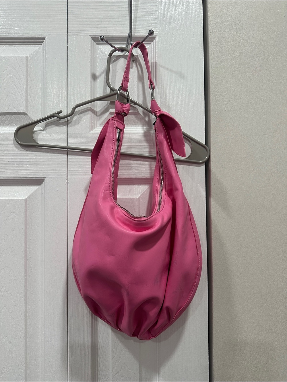 Pink Women's Hobo Shoulder Bag